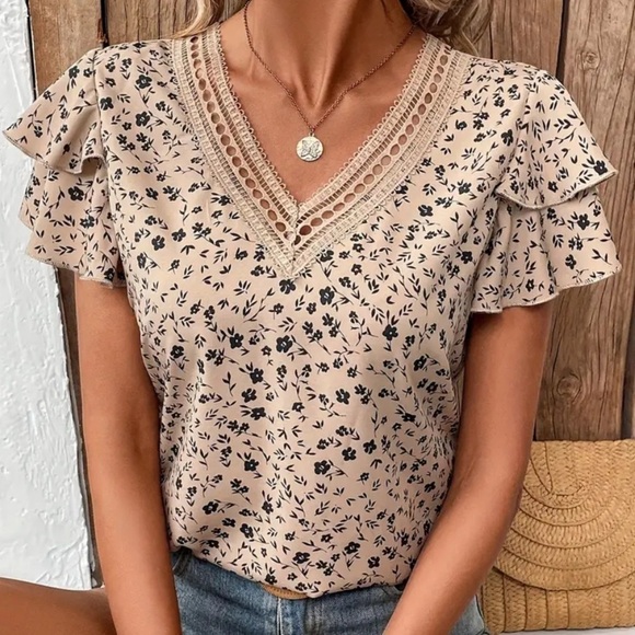 Boho Floral Blouse | SIZE S - Picture 1 of 5